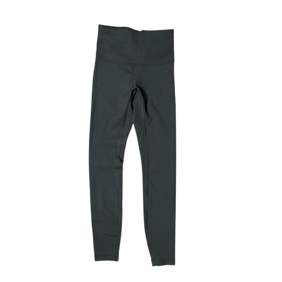 New Lululemon Wunder Train Ribbed High Rise Leggings 28" Espresso - Picture 2 of 2